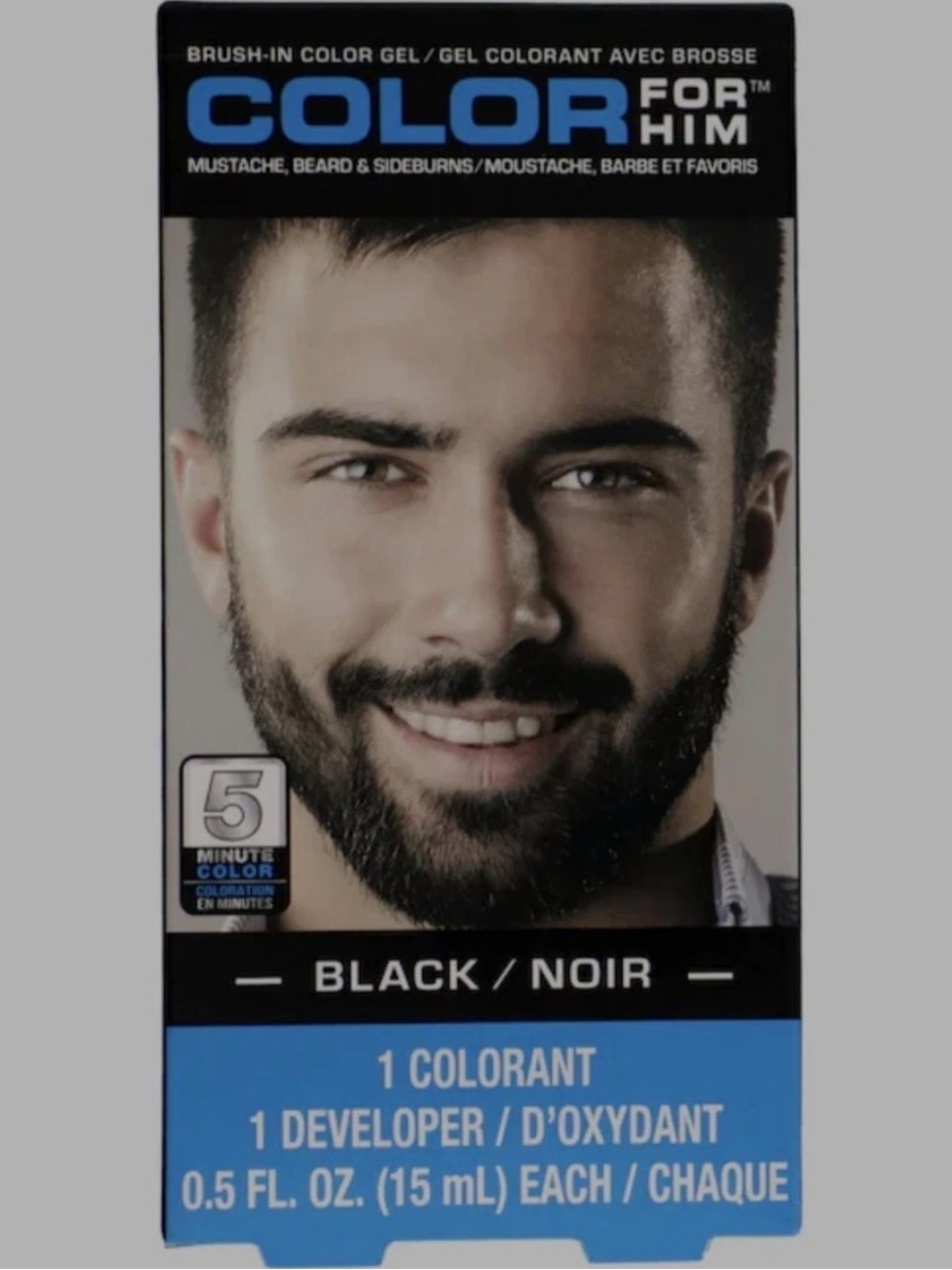 Black Brush-In Beard & Mustache Color Gel